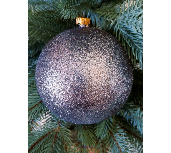 Новогодний шар "Блестки" Ø130мм гранит